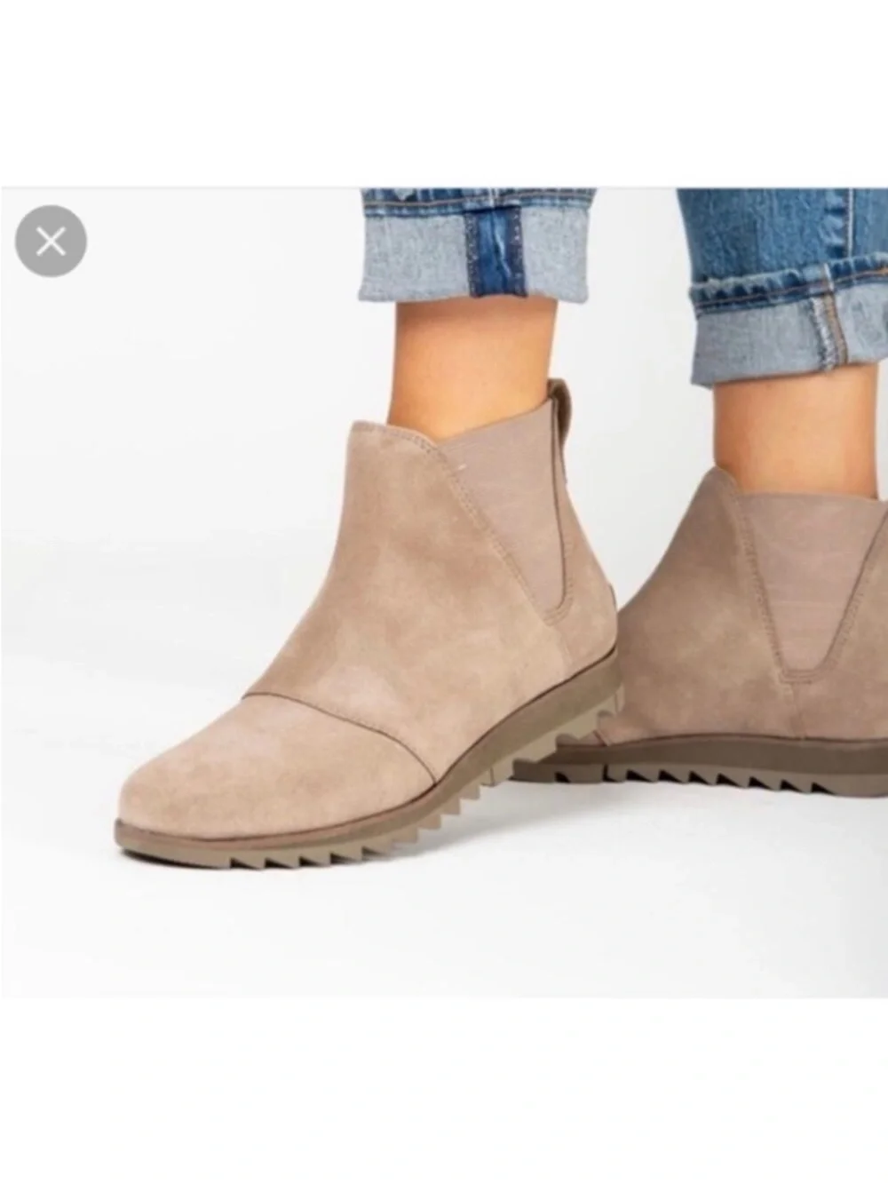 Sorel Harlow Chelsea Tan suede leather boot Size 10.5